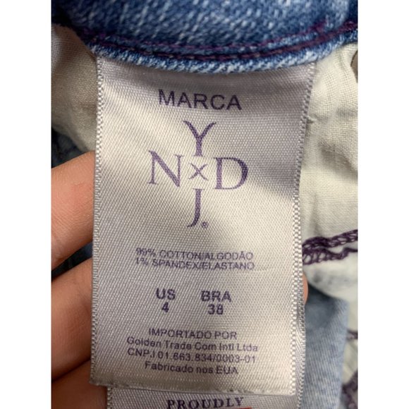 NYDJ Denim Cropped Jeans with Embroidered Pocket - Picture 4 of 5